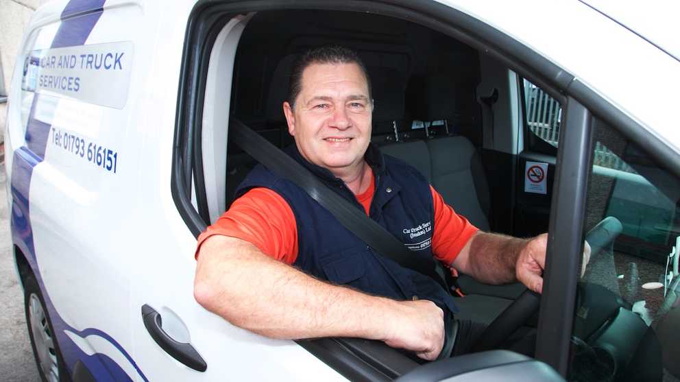 Swindon staff member driving van